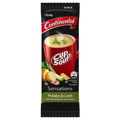 Continental Sensations Potato & Leek Soup With Roasted Garlic & Parmesan