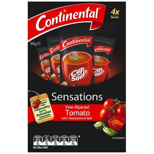 Continental Sensations Vine-ripened Tomato Soup With Mascarpone & Basil