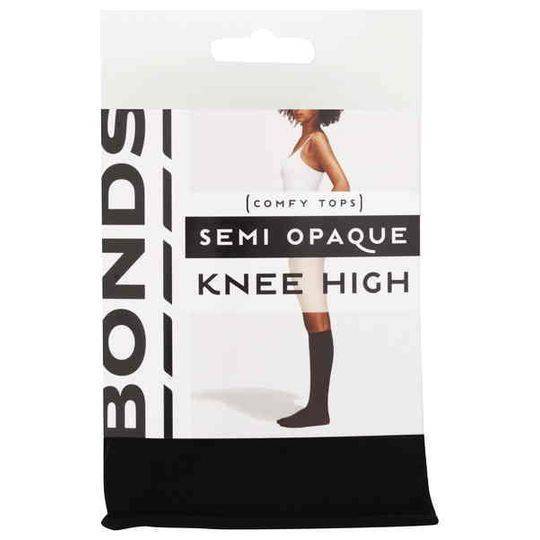 Bonds Comfy Tops Semi Opaque Knee High Black 1 Size