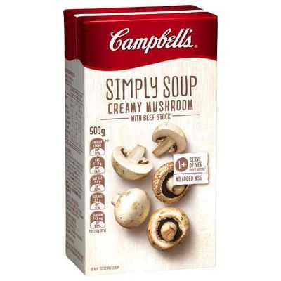 Campbell's Simply Soup Carton Creamy Mushroom