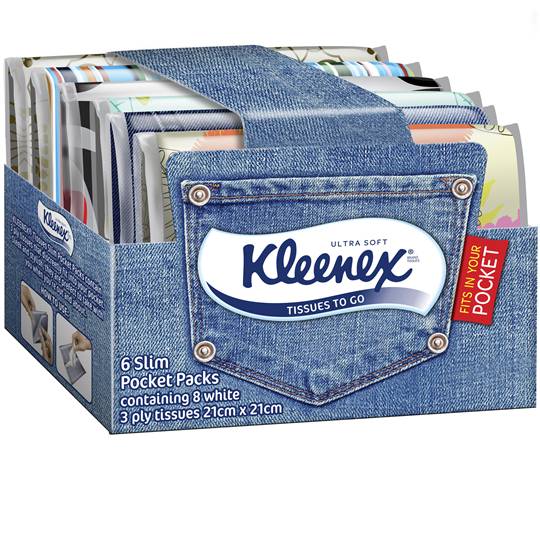 Kleenex To Go Facial Tissues Slim Pack