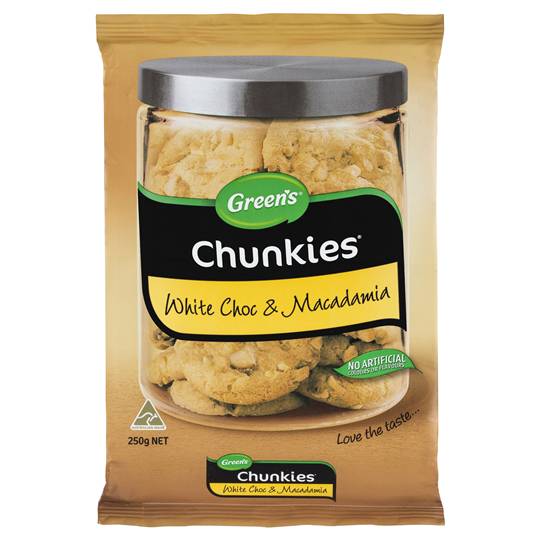 Greens Chunkies White Choc & Macadamia Cookies