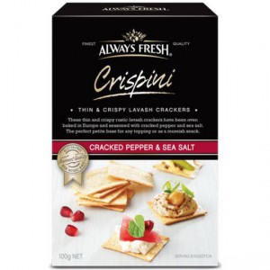 Always Fresh Cracker Pepper & Sea Salt Crispini
