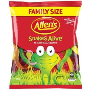 Allen's Snakes Alive Lollies