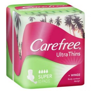 Carefree Super Ultrathin Pads With Wings