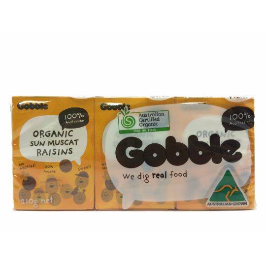 Gobble Organic Sun Muscat Raisins Snack Box