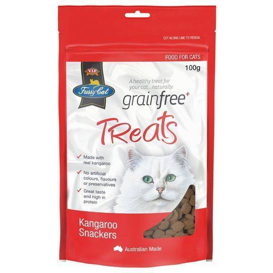 Vip Fussy Cat Grain Free Kangaroo Snackers Cat Treats