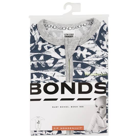 Bonds Zippy Wondersuit Grey Size 000 - 2