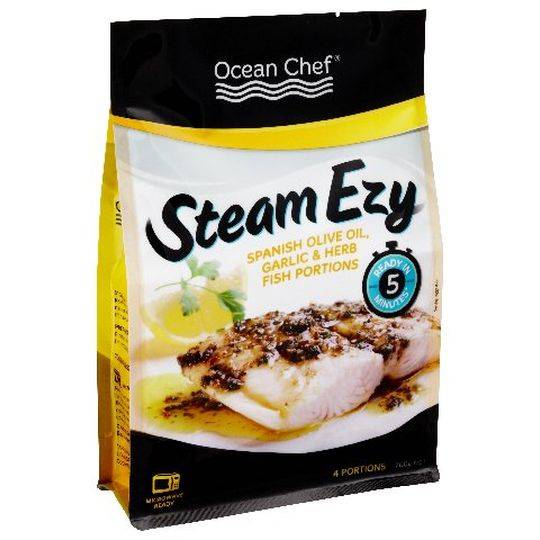 Ocean Chef Steam Ezy Natural Fish Portions With Olive Oil Garlic & Herb Sauce