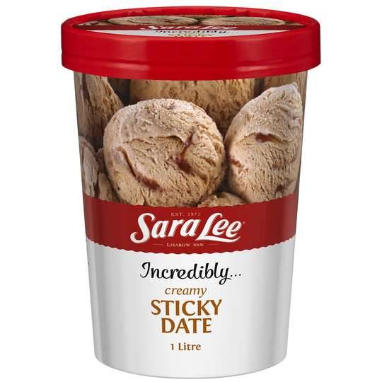 Sara Lee Ice Cream Sticky Date