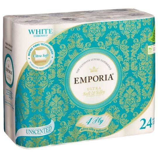 Emporia Toilet Tissue White Unscented 4ply