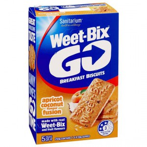 Sanitarium Weet-bix Go Breakfast Biscuits Apricot Coconut Flavour Fusion
