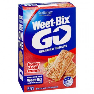 Sanitarium Weet-bix Go Breakfast Biscuits Honey & Oat Crunch