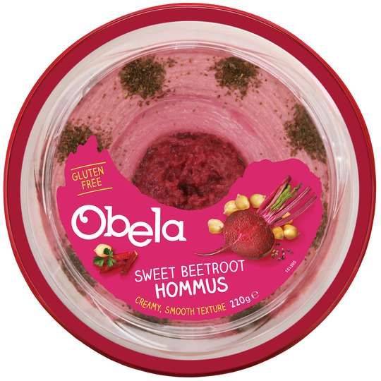 Obela Sweet Beetroot Garnished Hommus