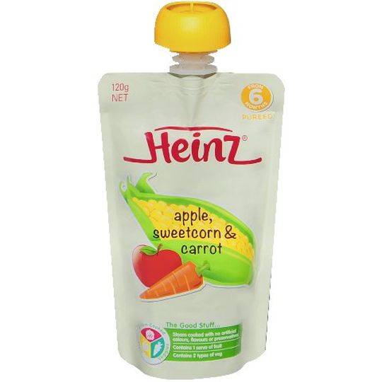 Heinz 6 Months+ Apple, Sweetcorn & Carrot
