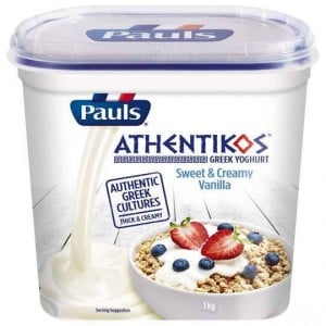 Pauls Athentikos Greek Yoghurt Sweet & Creamy Vanilla