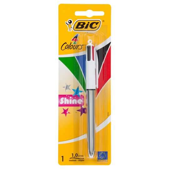 Bic Ball Point Pen Shine 4 Colour