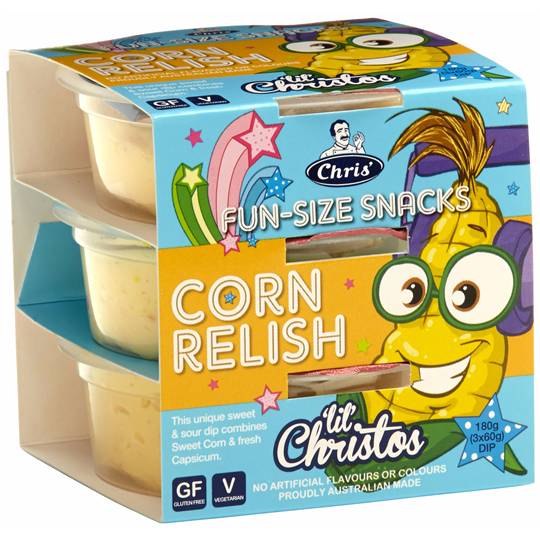 Chris' Dips Lil Christos Corn Relish