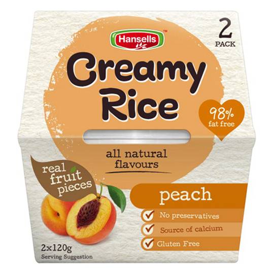 Hansells Creamy Rice Peach