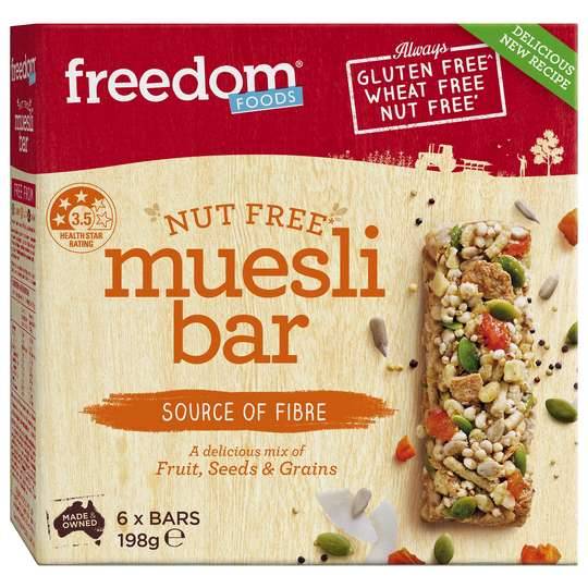 Freedom Foods Nut Free Muesli Bar 6pk