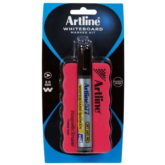 Artline Whiteboard Marker Magic Eraser Caddy