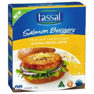 Tassal Salmon Burgers Lemon & Cracked Pepper