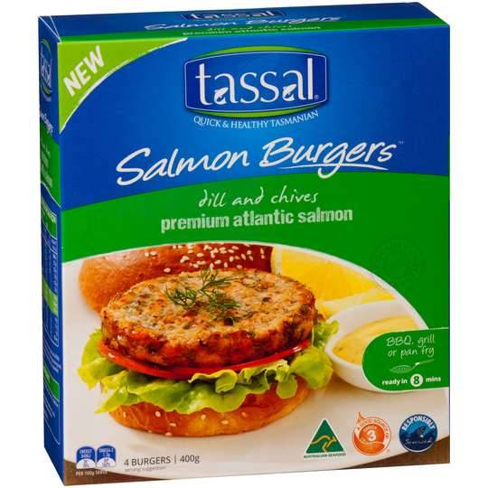 Tassal Salmon Burgers Dill & Chives
