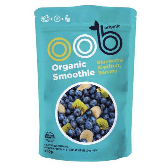 Oob Organic Frozen Smoothie Blueberry, Kiwifruit & Banana
