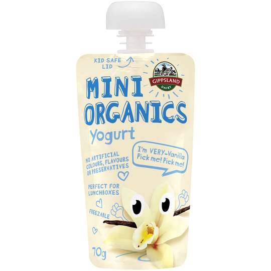 Gippsland Dairy Mini Organic Vanilla Yoghurt