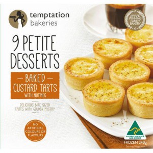 Temptation Bakery Petite Baked Custard Tarts 9pk