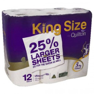 Quilton Toilet Tissue King Size Unscented 3ply