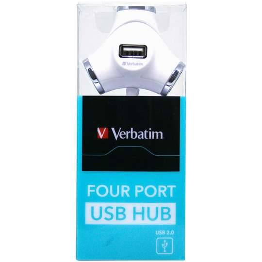 Verbatim On-the-go Usb 2.0 4 Port Hub White