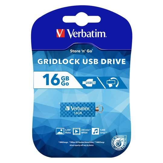 Verbatim Store 'n' Go Usb 2.0 Drive Gridlock Blue