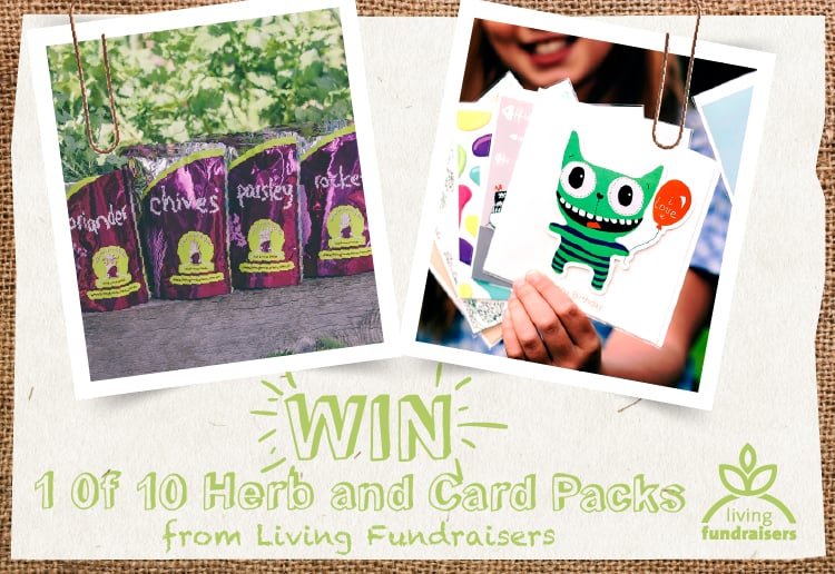 WIN 1 of 10 Herb & Card Packs from Living Fundraisers