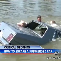 How to safely escape a sinking car