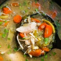 The best ever chicken and vegetable soup in your slow cooker