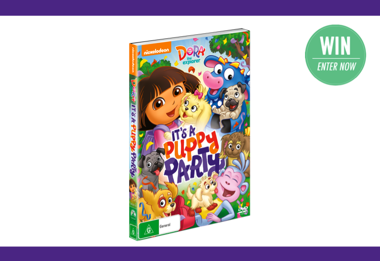 WIN 1 of 25 copies of Dora the Explorer: It’s a Puppy Party on DVD!