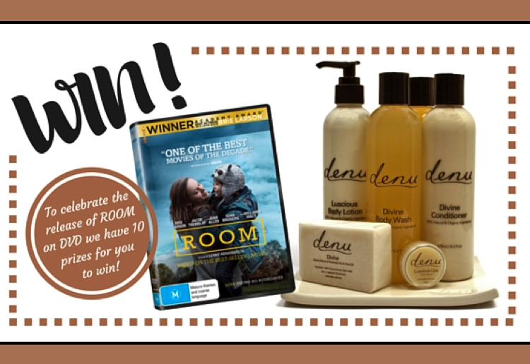 WIN a copy of ROOM on DVD and gift pack from denu!