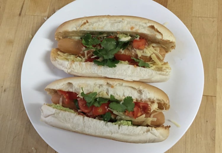 Quick and easy hot dogs