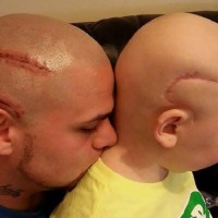 Dad's loving gesture for his son