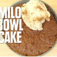 How to make a 3 minute microwave Milo bowl cake!