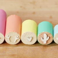 How to make wooden foam stampers for the kids