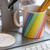 How to make dishwasher safe washi tape decorated mugs