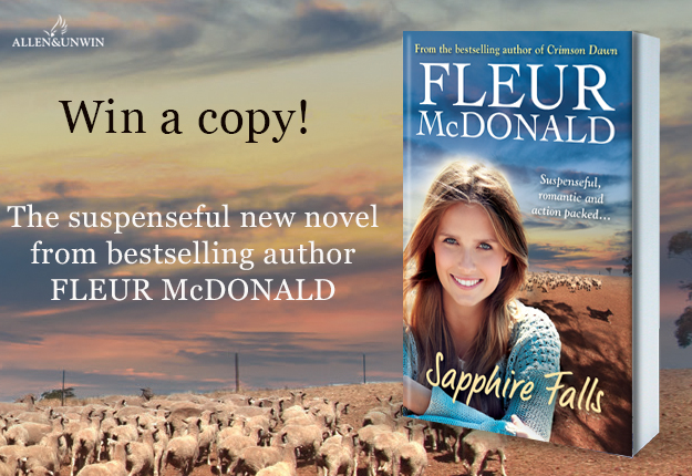 A copy of the book Sapphire Falls by Fleur McDonald