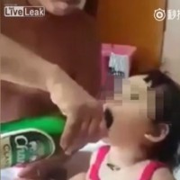 SHOCK video shows dad feeding beer to baby