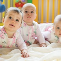 Video: Peekaboo with triplets