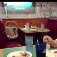Outrage when parents leave their baby alone in restaurant for minutes