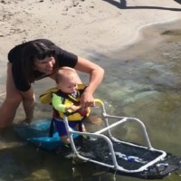 Six-month old baby becomes the world's youngest wakeboarder