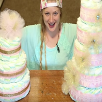 How to make a nappy cake baby shower gift