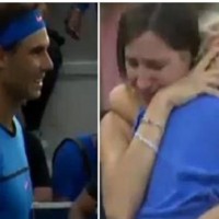Rafael Nadal stops match to help distraught mother
